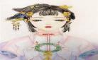 彩铅画古风人物女